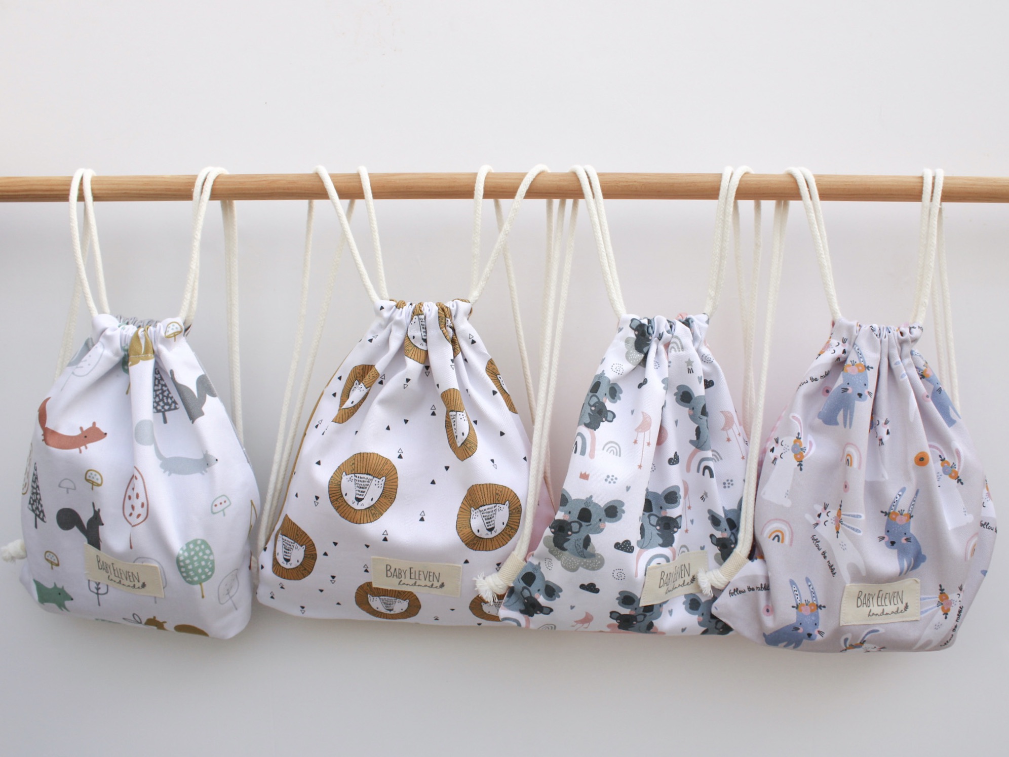 Mochila Saco de Cuerdas Clover Collection - Baby Eleven Handmade