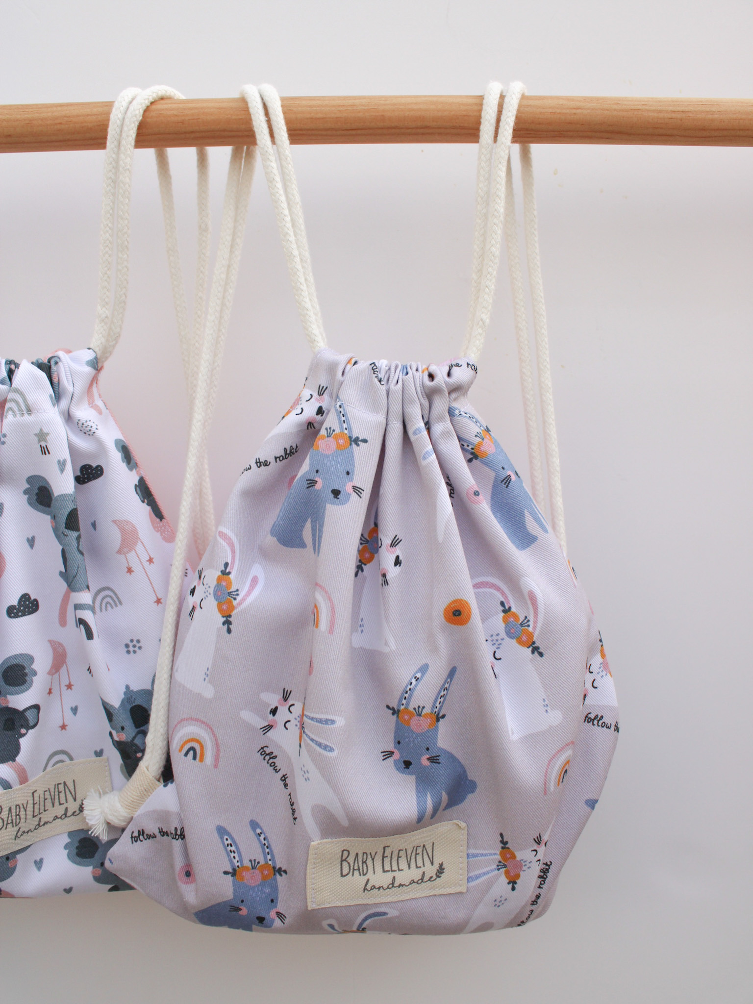 Mochila Saco de Cuerdas Clover Collection - Baby Eleven Handmade