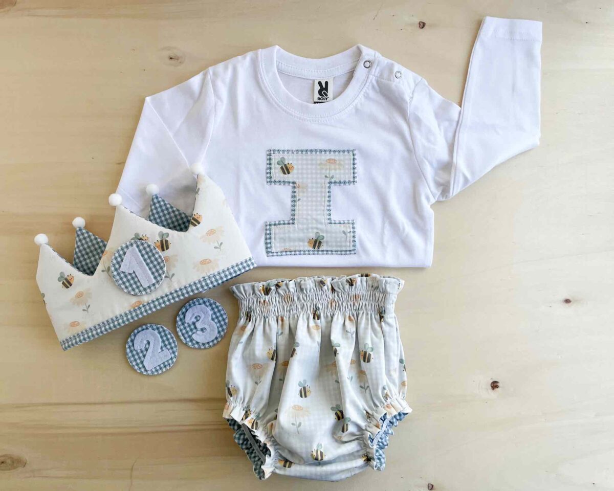 Corona + Camiseta + Cubrepañal Cumpleaños - Imagen 8