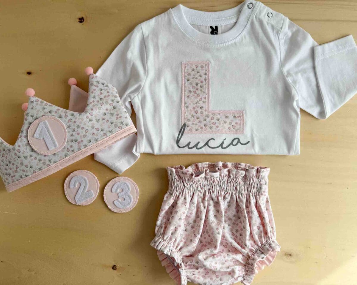 Corona + Camiseta + Cubrepañal Cumpleaños