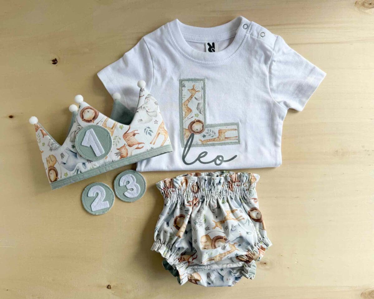 Corona + Camiseta + Cubrepañal Cumpleaños - Imagen 19
