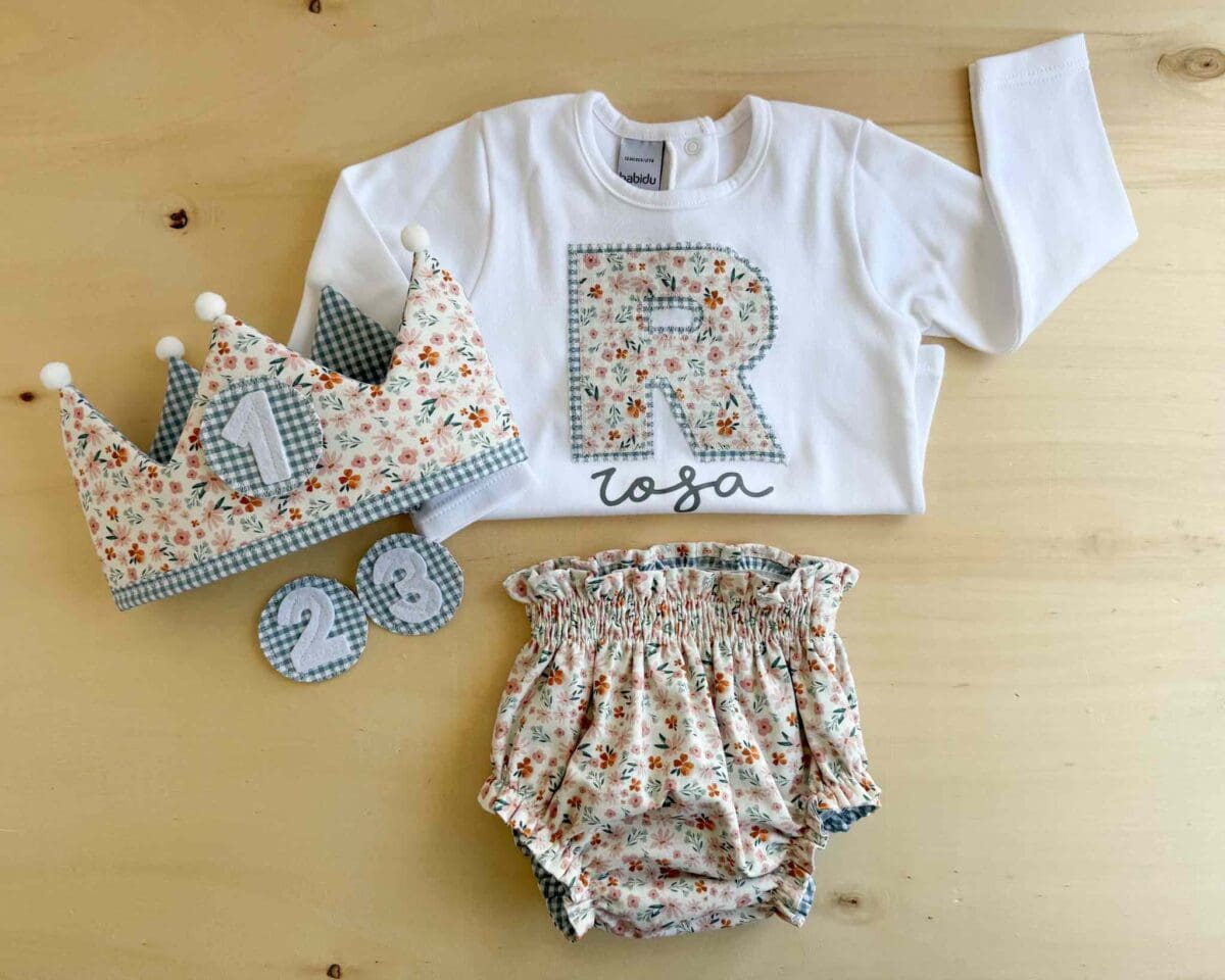 Corona + Camiseta + Cubrepañal Cumpleaños - Imagen 3
