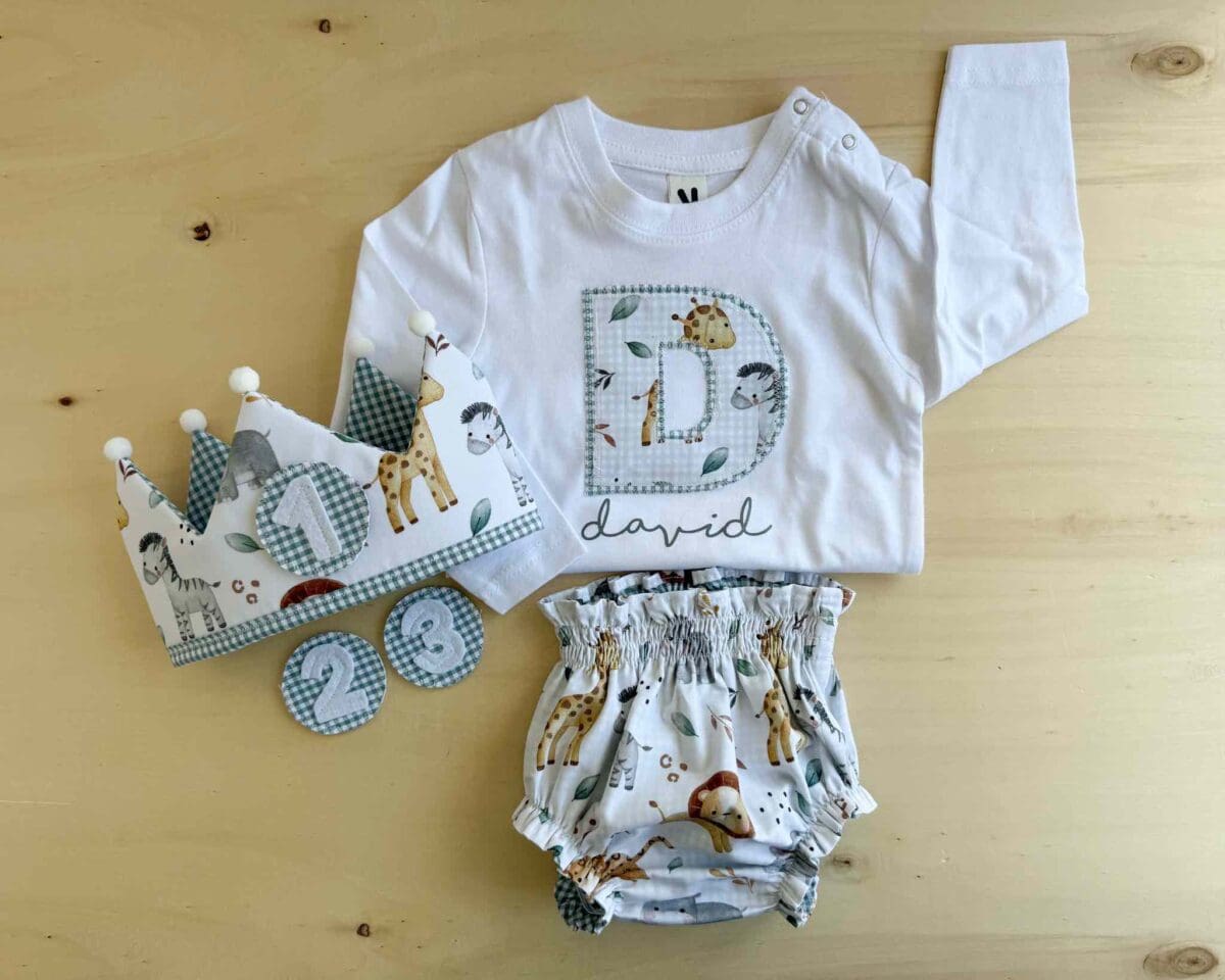Corona + Camiseta + Cubrepañal Cumpleaños - Imagen 7